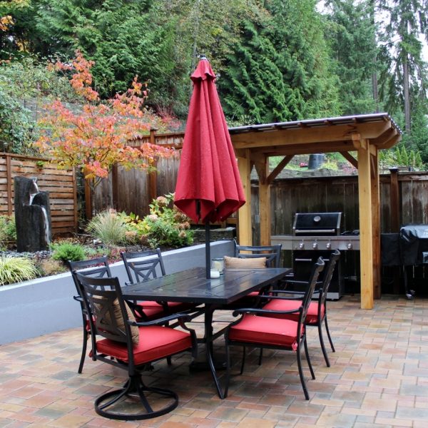 BBQ Shelter and Smoker in Dining area.